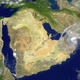 A satellite image of Saudi Arabia and environs in June 2007.